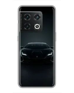 Чехол для OnePlus 10 Pro с картинкой «Черный Lamborghini Aventador»