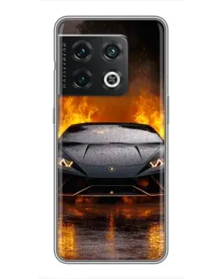 Чехол для OnePlus 10 Pro с картинкой «Lamborghini в огне»