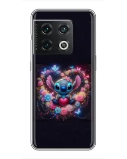 Чехол для OnePlus 10 Pro с картинкой «Stitch в цветах» Чехол для OnePlus 10 Pro с картинкой «Stitch в цветах»