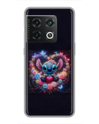 Чехол для OnePlus 10 Pro с картинкой «Stitch в цветах»