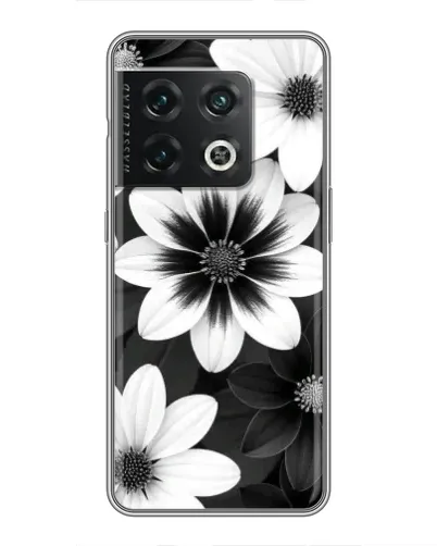 Чехол для OnePlus 10 Pro с картинкой «Монохромные астры»