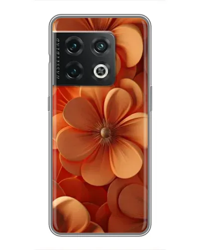 Чехол для OnePlus 10 Pro с картинкой «Оранжевый макро цветок»