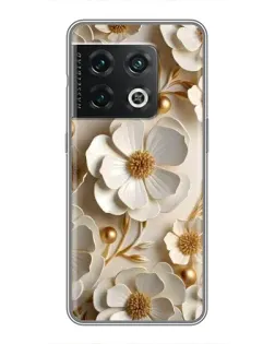 Чехол для OnePlus 10 Pro с картинкой «Белие бумажние цвети» Чехол для OnePlus 10 Pro с картинкой «Белие бумажние цвети»