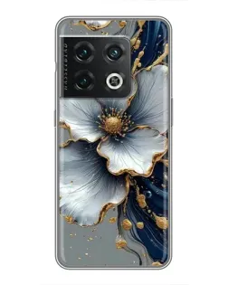 Чехол для OnePlus 10 Pro с картинкой «Белый цветок и золотой флюид» Чехол для OnePlus 10 Pro с картинкой «Белый цветок и золотой флюид»