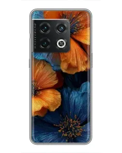 Чехол для OnePlus 10 Pro с картинкой «Яркая сине-оранжевая флора» Чехол для OnePlus 10 Pro с картинкой «Яркая сине-оранжевая флора»
