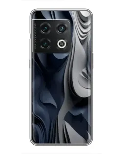 Чехол для OnePlus 10 Pro с картинкой «Объемные синие складки»