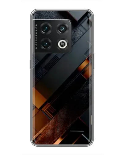 Чехол для OnePlus 10 Pro с картинкой «Черные геометрические блоки»