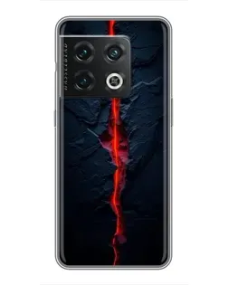 Чехол для OnePlus 10 Pro с картинкой «Kрасная лавовая трещина»