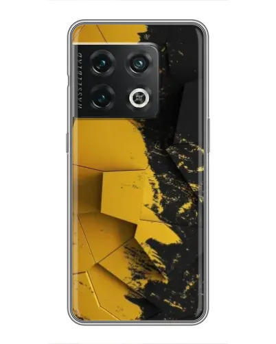 Чехол для OnePlus 10 Pro с картинкой «Золотые осколки геометрии»