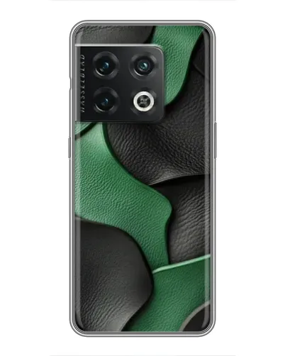 Чехол для OnePlus 10 Pro с картинкой «Зеленые кожаные волны»
