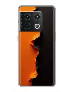 Чехол для OnePlus 10 Pro с картинкой «Оранжевый разлом»