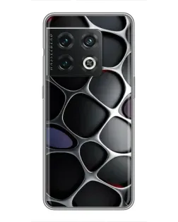 Чехол для OnePlus 10 Pro с картинкой «Объемная темная решетка»