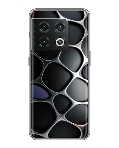 Чехол для OnePlus 10 Pro с картинкой «Объемная темная решетка»