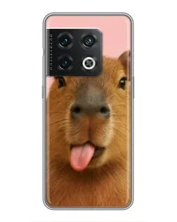 Чохол для OnePlus 10 Pro з картинкою «Капібара з язиком»