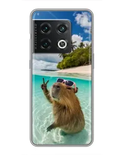 Чохол для OnePlus 10 Pro з картинкою «Капібара на морі»
