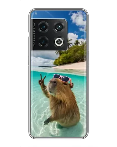 Чохол для OnePlus 10 Pro з картинкою «Капібара на морі»
