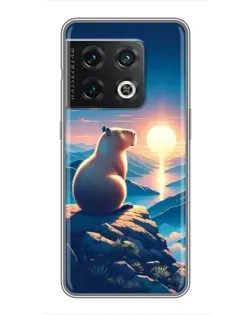 Чохол для OnePlus 10 Pro з картинкою «Захід сонця з капібарою»