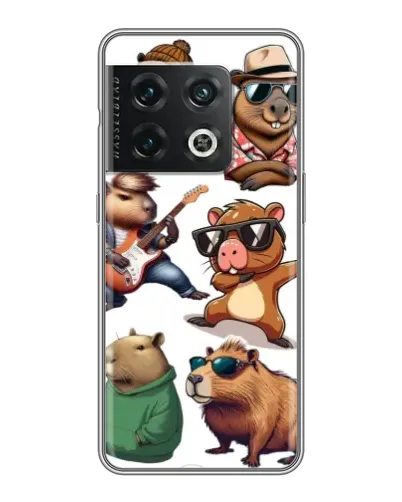 Чохол для OnePlus 10 Pro з картинкою «Круті капібари музиканти»