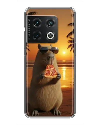 Чохол для OnePlus 10 Pro з картинкою «Капібара з піцою»
