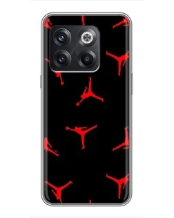 Чохол для OnePlus 10T з картинкою «Jordan Red Pattern»