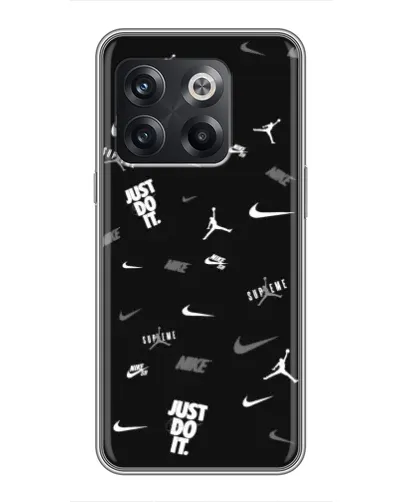 Чохол для OnePlus 10T з картинкою «Nike Black Pattern»