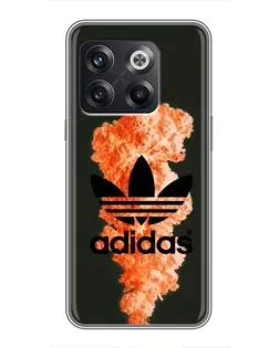 Чохол для OnePlus 10T з картинкою «Помаранчевий дим Adidas»