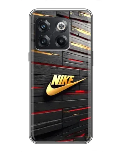 Чохол для OnePlus 10T з картинкою «Золотий Nike на металі» Чохол для OnePlus 10T з картинкою «Золотий Nike на металі»