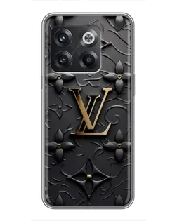 Чехол для OnePlus 10T с картинкой «Кожаная текстура LV»