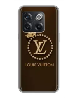 Чехол для OnePlus 10T с картинкой «LV — золотая печать»