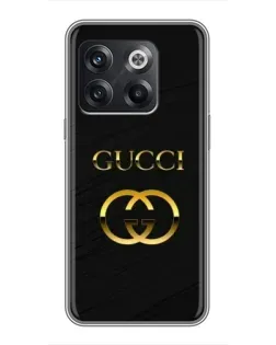 Чохол для OnePlus 10T з картинкою «Золотий логотип Gucci»