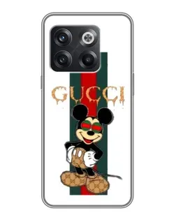 Чохол для OnePlus 10T з картинкою «Міккі Маус Gucci — смуги»