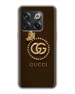 Чохол для OnePlus 10T з картинкою «Gucci — золотий метелик»