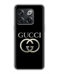 Чехол для OnePlus 10T с картинкой «Gucci — золото на черном»