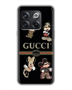 Чехол для OnePlus 10T с картинкой «Gucci — герои Disney и монограмма»