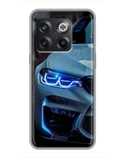 Чохол для OnePlus 10T з картинкою «Погляд BMW з синіми фарами»