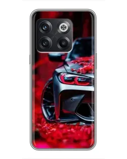 Чохол для OnePlus 10T з картинкою «Спортивна BMW та квіти»