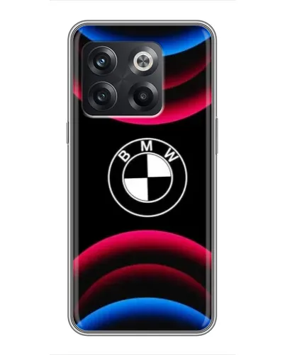 Чохол для OnePlus 10T з картинкою «Логотип BMW та неонові дуги»