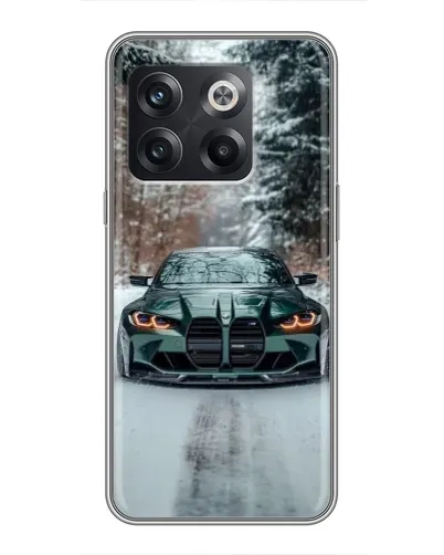 Чохол для OnePlus 10T з картинкою «BMW у зимовому лісі»