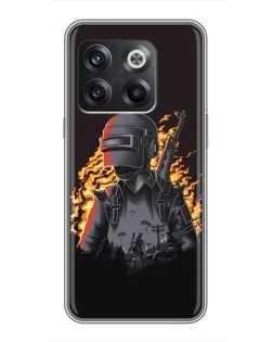 Чохол для OnePlus 10T з картинкою «PUBG — вогняний силует»