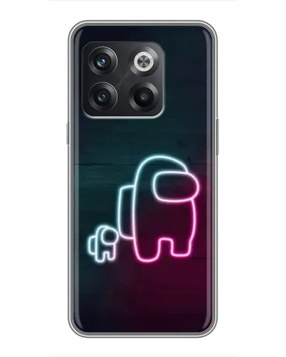 Чехол для OnePlus 10T с картинкой «Among Us неон-арт»