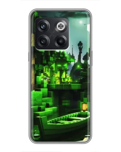 Чехол для OnePlus 10T с картинкой «Minecraft лесной пейзаж»