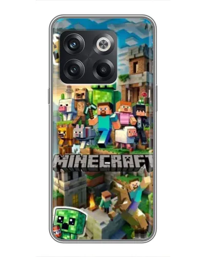 Чехол для OnePlus 10T с картинкой «Замок Minecraft»