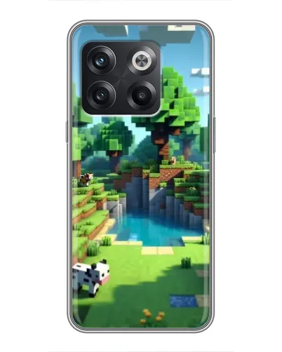 Чехол для OnePlus 10T с картинкой «Minecraft летний день»