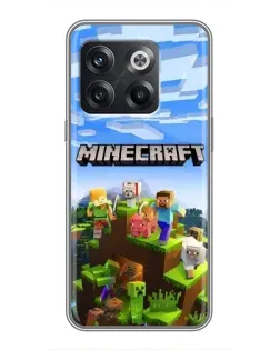 Чехол для OnePlus 10T с картинкой «Minecraft классический мир»