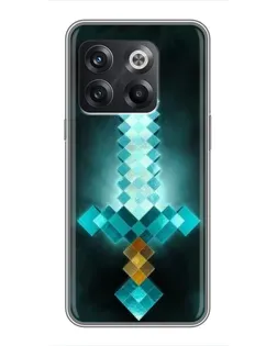 Чехол для OnePlus 10T с картинкой «Алмазный меч неон»