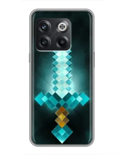 Чехол для OnePlus 10T с картинкой «Алмазный меч неон»
