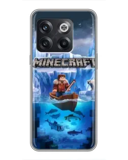 Чехол для OnePlus 10T с картинкой «Minecraft ледяной мир»