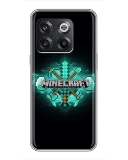 Чехол для OnePlus 10T с картинкой «Minecraft Diamond лого»