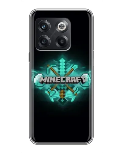 Чехол для OnePlus 10T с картинкой «Minecraft Diamond лого»