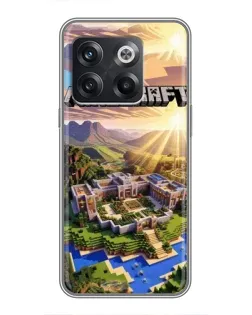Чехол для OnePlus 10T с картинкой «Minecraft панорама»